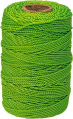 Irwin - #18, Nylon Braided Twine - Fluorescent Green - Best Tool & Supply