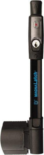 D&D Technologies - 3-3/4" Bar Latch Length, 2.87" High, Polymer Adjustable Gate Latch - Black Finish, 1.34" Bar Latch Projection, 7/8" Hole Diam - Best Tool & Supply