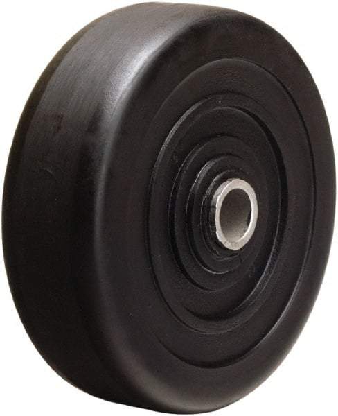 Hamilton - 4 Inch Diameter x 1-1/4 Inch Wide, Soft Rubber Caster Wheel - 165 Lb. Capacity, 1-1/2 Inch Hub Length, 1/2 Inch Axle Diameter, Self-Lube Bearing - Best Tool & Supply