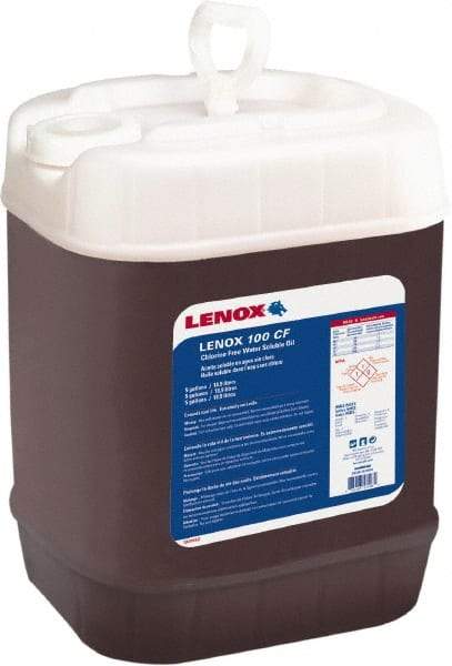 Lenox - CF 100, 5 Gal Pail Cutting & Sawing Fluid - Water Soluble, For Grinding, Milling, Tapping, Turning, Drilling - Best Tool & Supply