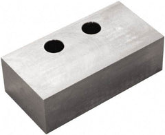 5th Axis - 6" Wide x 1.85" High x 3" Thick, Flat/No Step Vise Jaw - Soft, Aluminum, Manual Jaw, Compatible with V6105 Vises - Best Tool & Supply