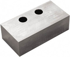 5th Axis - 6" Wide x 1.85" High x 3" Thick, Flat/No Step Vise Jaw - Soft, Steel, Manual Jaw, Compatible with V6105 Vises - Best Tool & Supply
