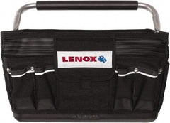 Lenox - 23 Pocket Black Ballistic Nylon Tool Bag - 19" Wide x 10" Deep x 12" High - Best Tool & Supply