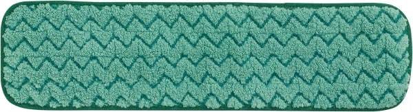 Rubbermaid - 469.9mm Long x 5-1/2" Wide Microfiber Dust Mop Pad - Green, Looped Head, Launderable - Best Tool & Supply