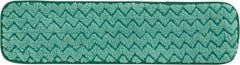 Rubbermaid - 469.9mm Long x 5-1/2" Wide Microfiber Dust Mop Pad - Green, Looped Head, Launderable - Best Tool & Supply