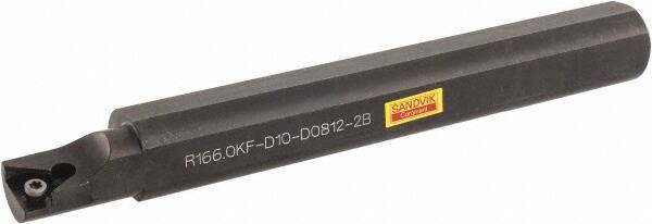 Sandvik Coromant - Internal/External Thread, Right Hand Cut, 5/8" Shank Width x 14.48mm Shank Height Indexable Threading Toolholder - 5" OAL, R166.0L-11 Insert Compatibility, R166.0KF..C Toolholder, Series T-Max U-Lock - Best Tool & Supply