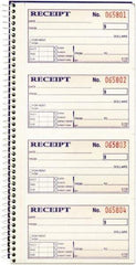 Adams Business Forms - 200 Sheet, 2-3/4 x 4-3/4", Receipt Book - Best Tool & Supply