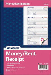 Adams Business Forms - 100 Sheet, 7-5/8 x 11", Receipt Book - Best Tool & Supply