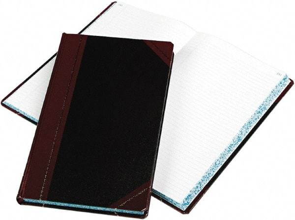 Boorum & Pease - 300 Sheet, 14-1/8 x 8-5/8", Record Rule Record/Account Book - Black & Red - Best Tool & Supply