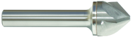 1/2" Size-1/4" Shank-90° Carbide-Bright 3 Flute Machine Countersink - Best Tool & Supply