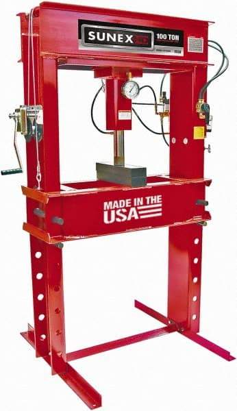 Sunex Tools - 100 Ton Air and Hydraulic Shop Press - 7 Inch Stroke, 1/3 HP - Best Tool & Supply