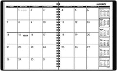 AT-A-GLANCE - 24 Sheet, 6-7/8 x 8-3/4", Planner Appointment Book - Black - Best Tool & Supply