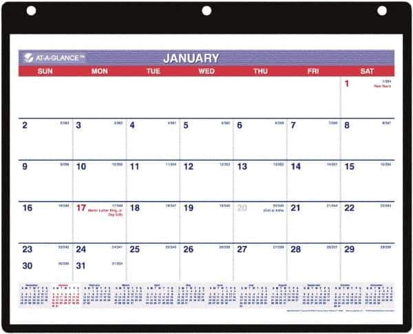 AT-A-GLANCE - 12 Sheet, 11 x 8-1/4", Wall Calendar - Best Tool & Supply