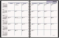 DayMinder - 24 Sheet, 6-7/8 x 8-3/4", Appointment Book - Black - Best Tool & Supply