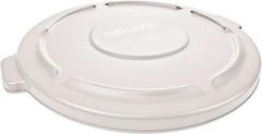 Rubbermaid - Round Lid for Use with 32 Gal Round Trash Cans - White, Low-Density Polyethylene, For Brute Trash Cans - Best Tool & Supply