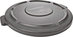 Rubbermaid - Round Lid for Use with 32 Gal Round Trash Cans - Gray, Low-Density Polyethylene, For Brute Trash Cans - Best Tool & Supply