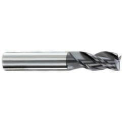 3/8" Dia. - 1/2" LOC - 2" OAL - .015-.020 Radius 3 FL Carbide S/E HP End Mill-AlTiN - Best Tool & Supply