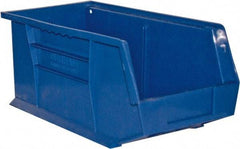 Durham - 14-5/8" Deep, Blue Plastic Hang and Stack Bins - 7" High x 8-1/4" Wide x 14-5/8" Long - Best Tool & Supply