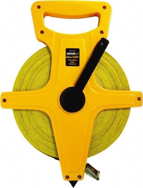 Johnson Level & Tool - 200' x 1/2" Tape Measure - 1/8" & 1mm Graduation, Inch/Metric Graduation Style - Best Tool & Supply