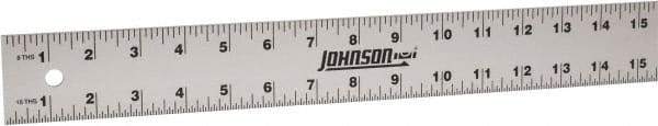 Johnson Level & Tool - 96" Long, 1/8, 1/16" Graduation, Aluminum Rule - English Graduation Style, Gray, Anodized Finish - Best Tool & Supply