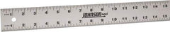 Johnson Level & Tool - 96" Long, 1/8, 1/16" Graduation, Aluminum Rule - English Graduation Style, Gray, Anodized Finish - Best Tool & Supply