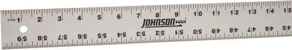 Johnson Level & Tool - 60" Long, 1/8, 1/16" Graduation, Aluminum Rule - English Graduation Style, Gray, Anodized Finish - Best Tool & Supply