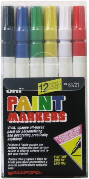 Sharpie - Black, Dark Blue, Gold, Green, Light Blue, Orange, Pink, Red, Silver, Violet, White, Yellow Paint Marker - Fine Tip - Best Tool & Supply