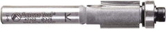 Amana Tool - 3/8" Cut Diam, 1/2" Length of Cut, 2 Flute Flush Trim Edge Profile Router Bit - Carbide-Tipped, 1/4" Shank Diam, 2-1/8" OAL, Uncoated - Best Tool & Supply