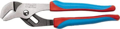 Channellock - 9-7/16" OAL, 1-1/2" Max Capacity, 1mm Jaw Length x 0.47" Jaw Width, 5 Position Tongue & Groove Pliers - Straight Straight Jaws, Straight Head, Plastisol Handles - Best Tool & Supply