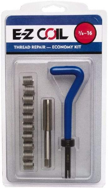 E-Z LOK - 5 Inserts, 3/4-16 UNF, Thread Repair Kit - 1.125" Insert Length - Exact Industrial Supply