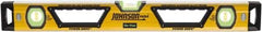 Johnson Level & Tool - Magnetic 78" Long 3 Vial Box Beam Level - Aluminum, Yellow, 2 Plumb & 1 Level Vials - Best Tool & Supply