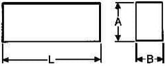 Seco - WKE45 Cobalt Rectangular Tool Bit Blank - 12mm Wide x 16mm High x 200mm OAL - Exact Industrial Supply