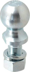 Reese - 2" Diam, 2" Shank Length, Hitch Ball - 1" Shank Diam, 7,500 Lb Capacity, Zinc Finish - Best Tool & Supply