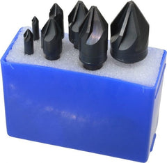 M.A. Ford - 8 Piece, 1/8 to 1" Head Diam, 60° Included Angle, Single End Countersink Set - Best Tool & Supply