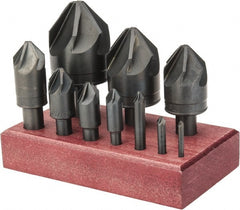 M.A. Ford - 10 Piece, 1/8 to 1-1/2" Head Diam, 82° Included Angle, Countersink Set - Best Tool & Supply