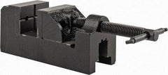 Interstate - 1-1/2" Jaw Opening Capacity x 7/8" Throat Depth, Horizontal Drill Press Vise - 1-1/2" Wide x 1" High Jaw, Stationary Base, Standard Speed, 5" OAL x 1-3/4" Overall Height, Cast Iron - Best Tool & Supply