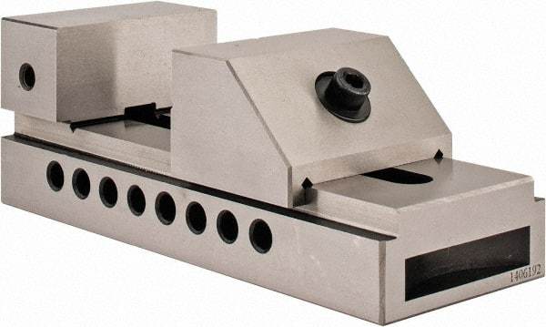 Interstate - 2-7/8" Jaw Width, 4" Jaw Opening Capacity, 1-3/8" Jaw Height, Toolmaker's Vise - Flat Jaw, 0.005mm Parallelism, 0.0051mm Squareness, 7-1/2" OAL x 2.938" OAW x 2-5/8" OAH - Best Tool & Supply