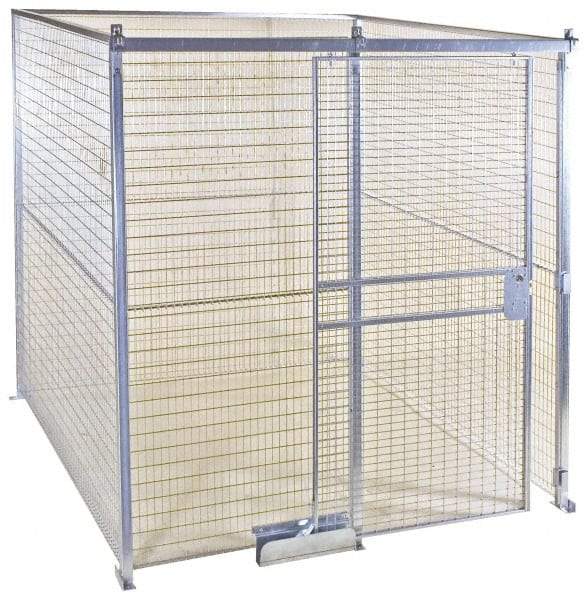 Folding Guard - 8' Wide x 2' High, Temporary Structure Galvanized Welded Wire Panel - 8' x 2' Panel - Best Tool & Supply