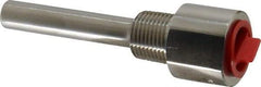 Alloy Engineering - 4 Inch Overall Length, 1/2 Inch Thread, 304 Stainless Steel Standard Thermowell - 2-1/2 Inch Insertion Length - Best Tool & Supply