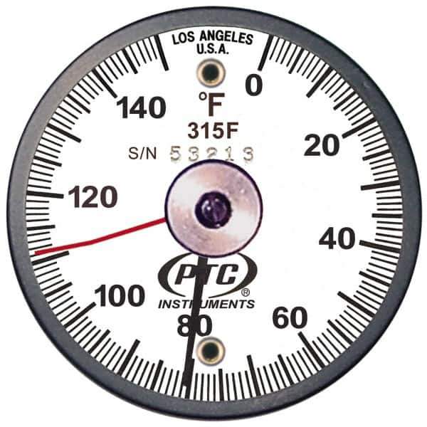 PTC Instruments - 150°F, 2 Inch Dial Diameter, Dual Magnet Mount Thermometer - 1° Division Graduation - Best Tool & Supply