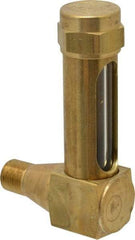 LDI Industries - 1-3/8 Inch Long Sight, 1/8 Inch Thread Size, Buna-N Seal Short Elbow, Vented Oil-Level Indicators and Gauge - 2-3/8 Inch Length to Center of Base - Best Tool & Supply