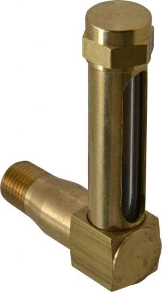 LDI Industries - 1-7/8 Inch Long Sight, 1/4 Inch Thread Size, Buna-N Seal Long Elbow, Vented Oil-Level Indicators and Gauge - 2-7/8 Inch Length to Center of Base - Best Tool & Supply