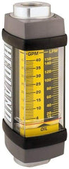 Hedland - 1-1/4" SAE Port Oil & Petroleum-Based Liquid Flowmeter - 3000 Max psi, 5 to 50 GPM, Anodized Aluminum - Best Tool & Supply