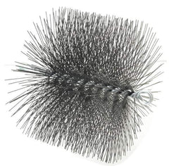 Schaefer Brush - 8" Diam Round, Tempered Steel Wire Chimney Brush - 1/4" NPSM Male Connection - Best Tool & Supply