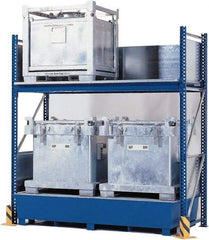 Denios - 385 Gal Sump Capacity, Steel IBC Tote Rack - 126" Long x 54" Wide x 120" High, 10,000 Lb Capacity, 4 Totes - Best Tool & Supply