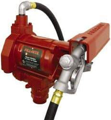 Tuthill - 20 GPM, 3/4" Hose Diam, AC Tank Pump with Manual Nozzle - 1-1/4" Inlet, 3/4" Outlet, 115 Volts, 12' Hose Length, 1/3 hp - Best Tool & Supply