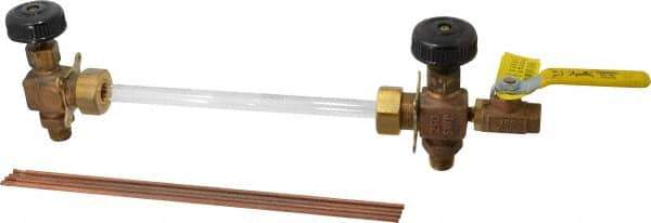 Conbraco - 400 psi Working Pressure, 250 Max psi, Bronze Liquid Level Gage Glass - 400°F Max Operating Temp, 1/2 Inch Thread, PTFE Seal - Best Tool & Supply