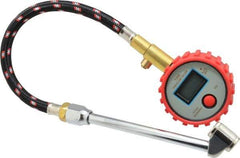 Value Collection - 0 to 160 psi Digital Tire Pressure Gauge - CR2032 Lithium Battery, 9' Hose Length, 0.5 psi Resolution - Best Tool & Supply