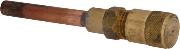 Parker - 500 Max psi, 1/4 Tube Outside Diameter, Extended Copper Tube Access Valve - Best Tool & Supply