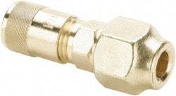 Parker - 500 Max psi, 1/4 Tube OD, Flare Union Access Valve - Brass - Best Tool & Supply